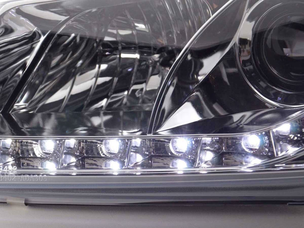 Audi A3 (8P / 8PA) Chrome LED Headlights with Daytime Running Lights (2003 - 2007)