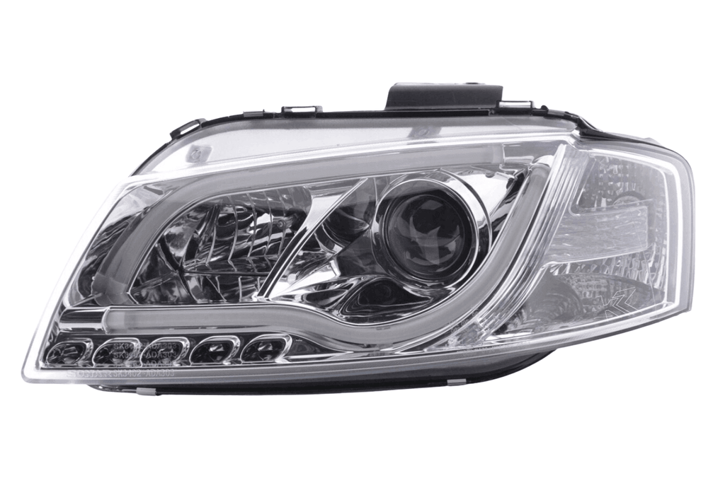Audi A3 (8P 8PA) Chrome LED Headlights with Daytime Running Lights (2003-2008)
