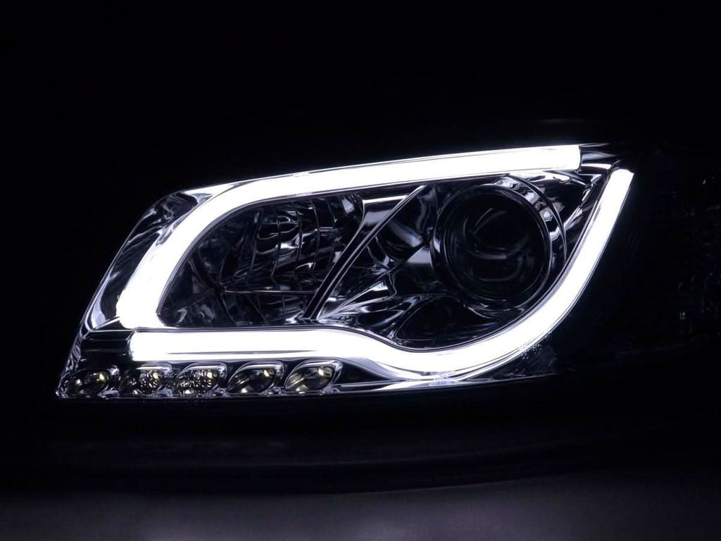 Audi A3 (8P 8PA) Chrome LED Headlights with Daytime Running Lights (2003-2008)