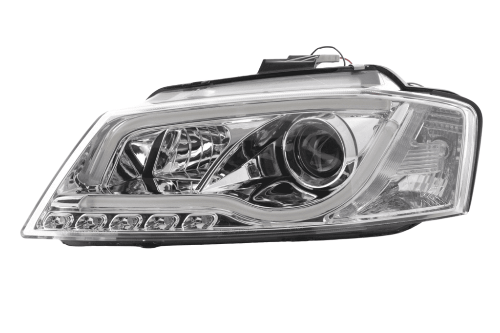 Audi A3 (8P 8PA) Chrome LED Headlights with Daytime Running Lights (2008-2012)