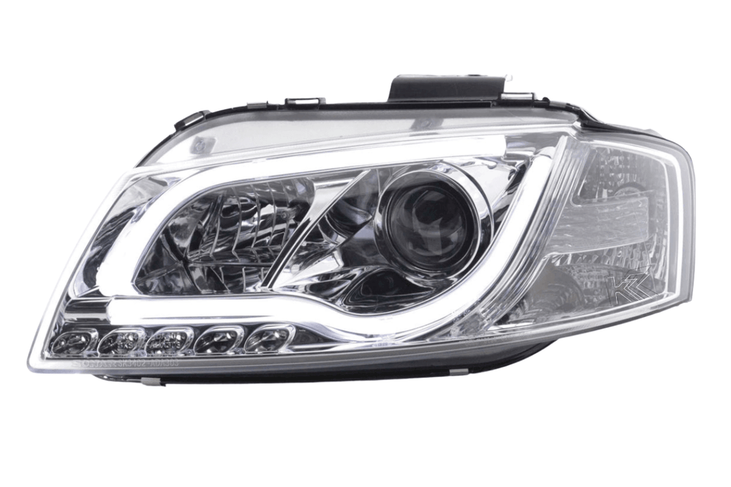 Audi A3 (8P 8PA) Chrome LED Headlights with Daytime Running Lights (2008-2012)