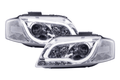 Audi A3 (8P 8PA) Chrome LED Headlights with Daytime Running Lights (2008-2012)