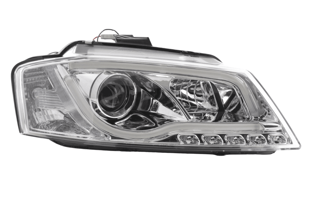 Audi A3 (8P 8PA) Chrome LED Headlights with Daytime Running Lights (2008-2012)