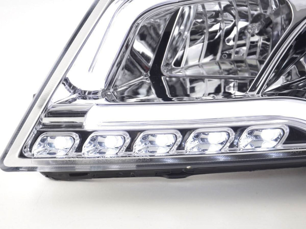 Audi A3 (8P 8PA) Chrome LED Headlights with Daytime Running Lights (2008-2012)