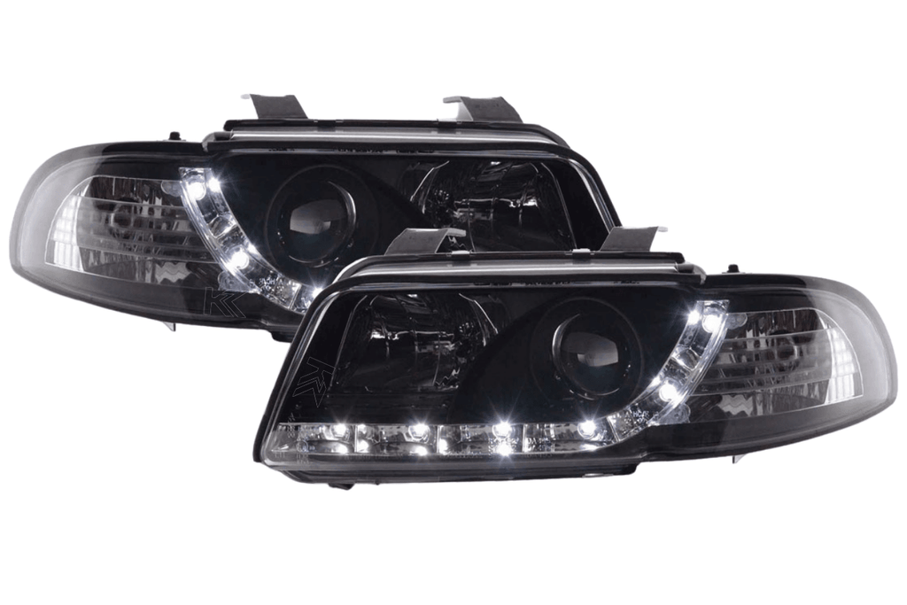 Audi A4 (B5 8D) Black LED Headlights with Daytime Running Lights (1995-1999)