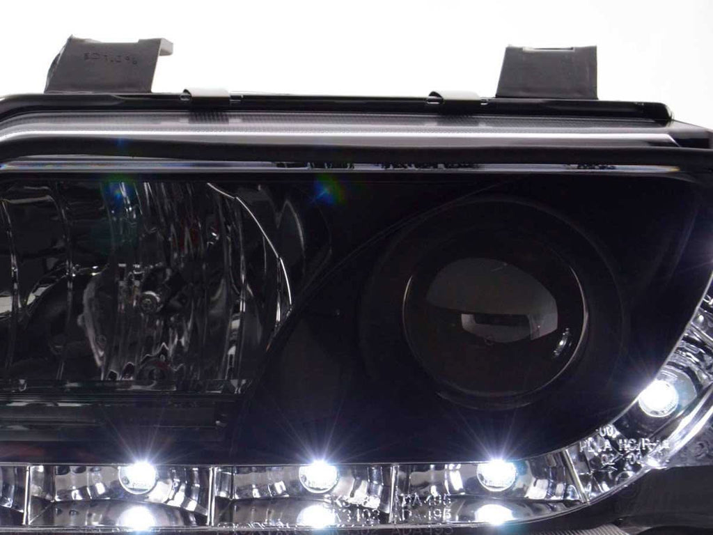 Audi A4 (B5 8D) Black LED Headlights with Daytime Running Lights (1995-1999)