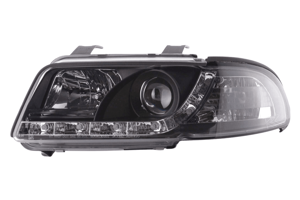 Audi A4 (B5 8D) Black LED Headlights with Daytime Running Lights (1999-2001) - With R87 approval