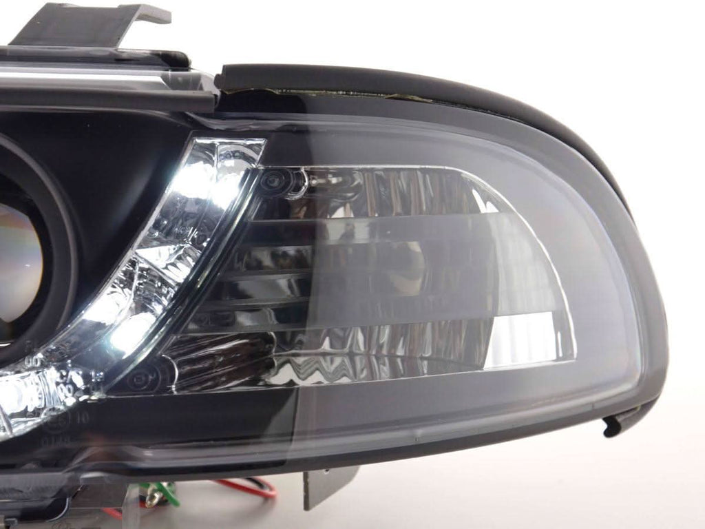 Audi A4 (B5 8D) Black LED Headlights with Daytime Running Lights (1999-2001) - With R87 approval