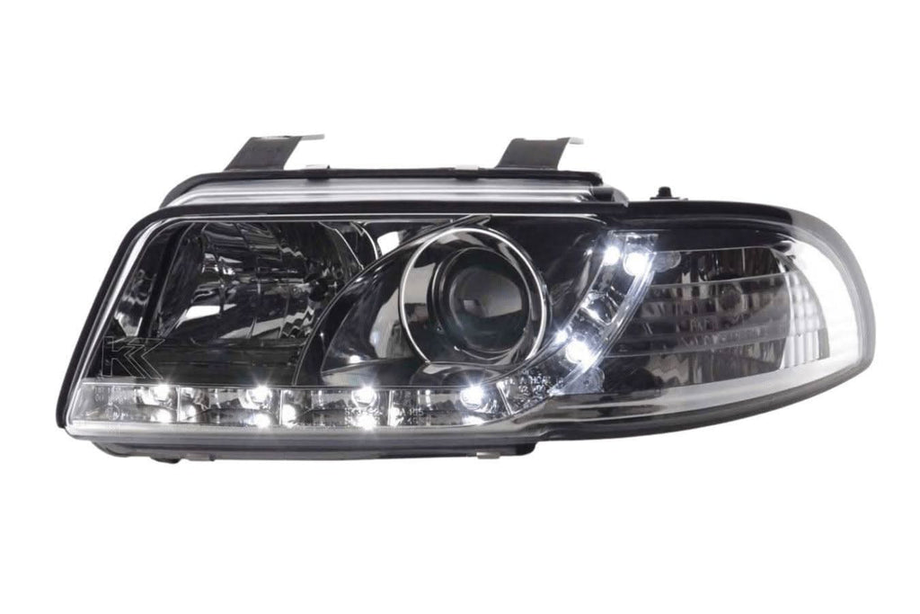 Audi A4 (B5 8D) Chrome LED Headlights with Daytime Running Lights (1995-1999)