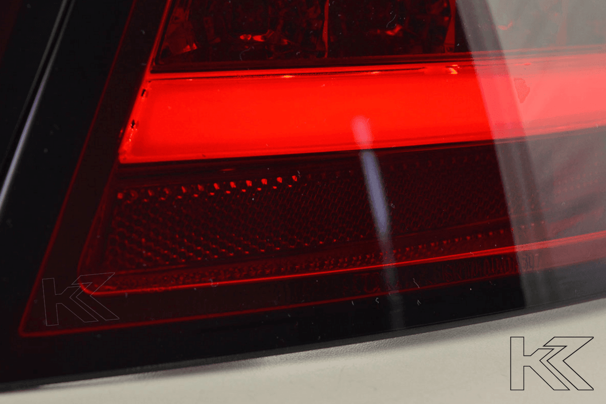 Audi A5 (B8-8T) Coupe Red Smoke LED LightBar Taillights (2007-2011) - For Halogen Models