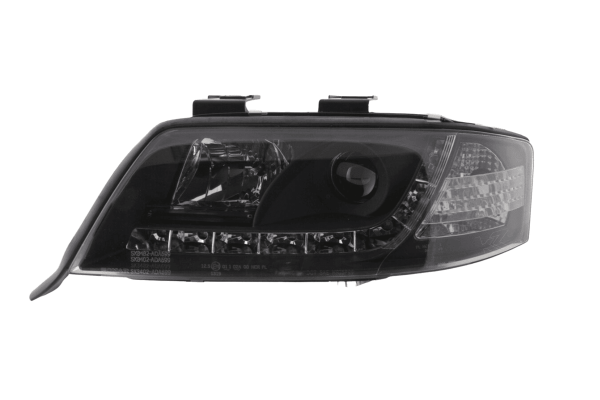 Audi A6 (C5 4B) Black LED Headlights with Daytime Running Lights (1997-2001)