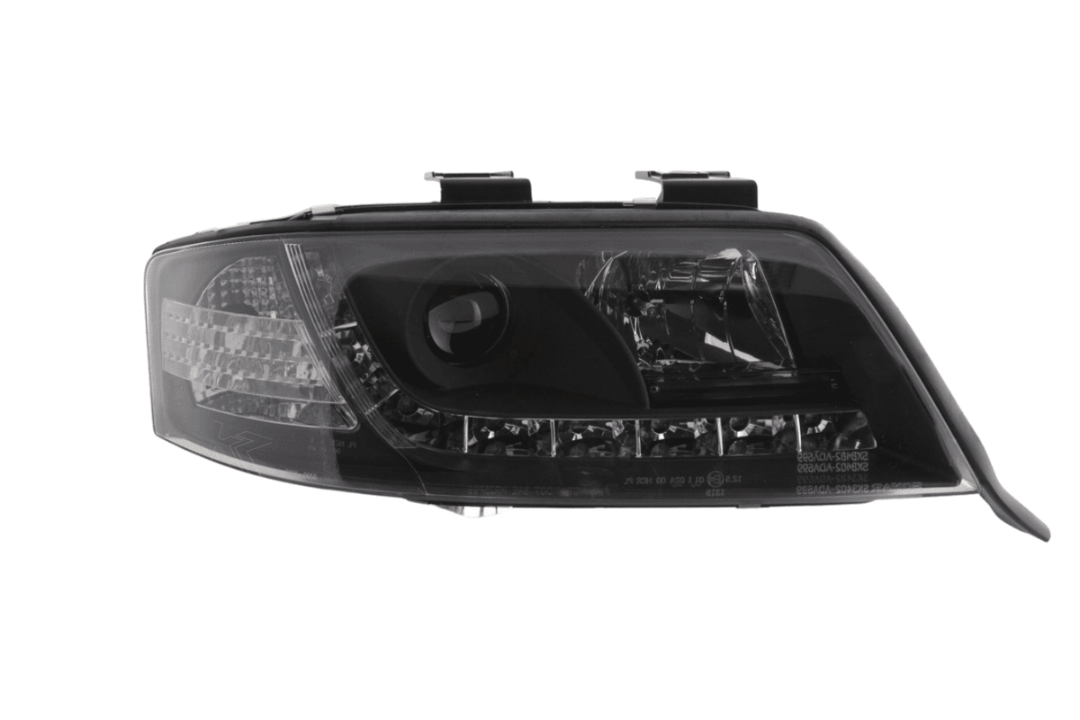 Audi A6 (C5 4B) Black LED Headlights with Daytime Running Lights (1997-2001)