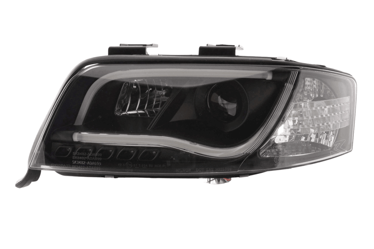 Audi A6 (C5 4B) Black LED Headlights with Daytime Running Lights (2001-2004)