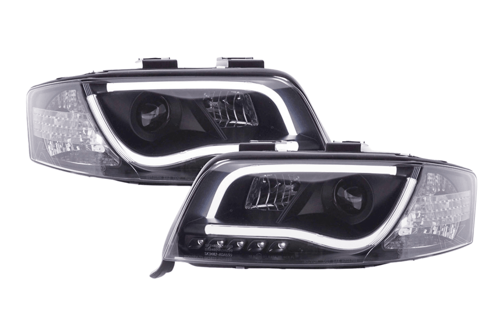 Audi A6 (C5 4B) Black LED Headlights with Daytime Running Lights (2001-2004)