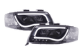Audi A6 (C5 4B) Black LED Headlights with Daytime Running Lights (2001-2004)