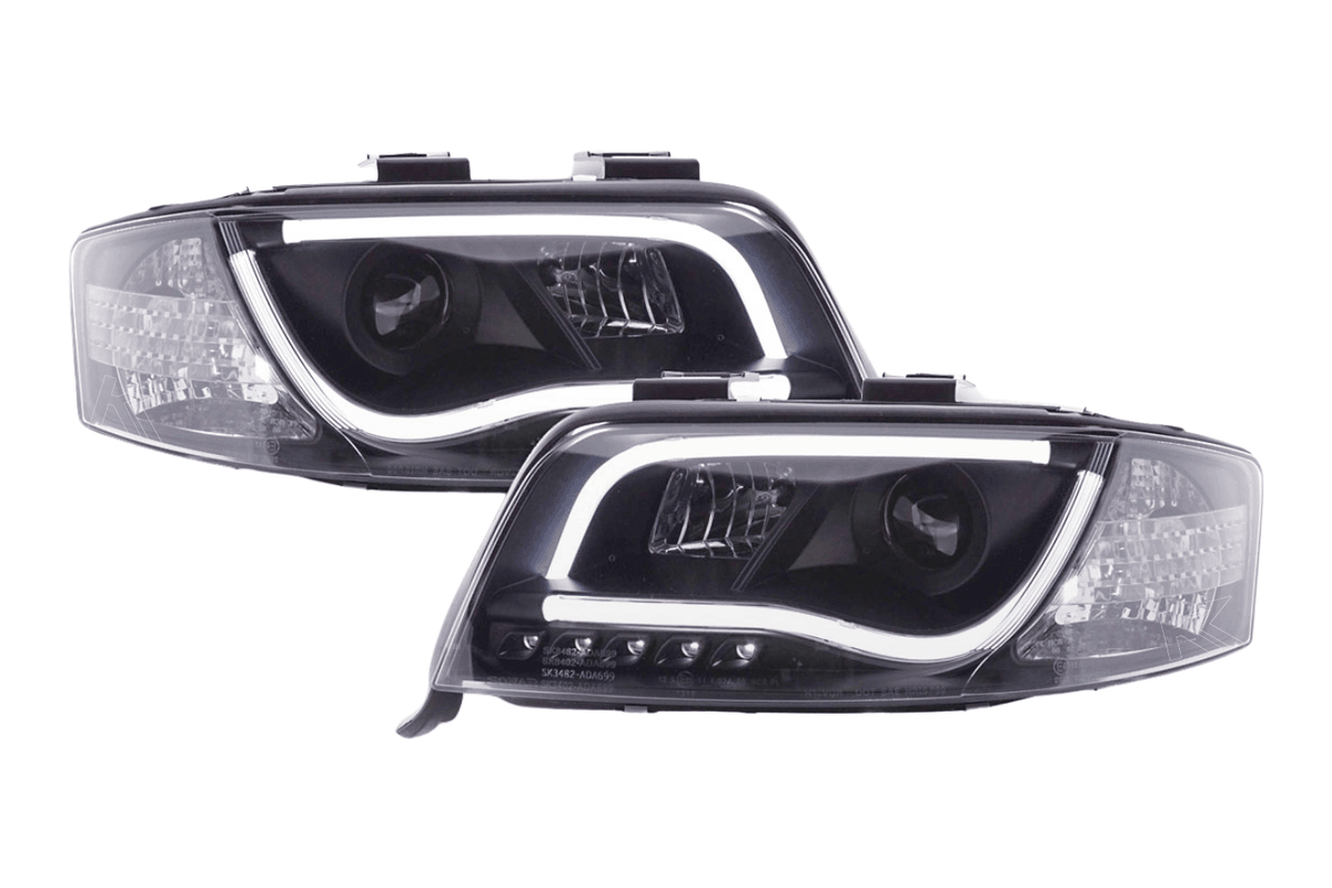 Audi A6 (C5 4B) Black LED Headlights with Daytime Running Lights (2001-2004)