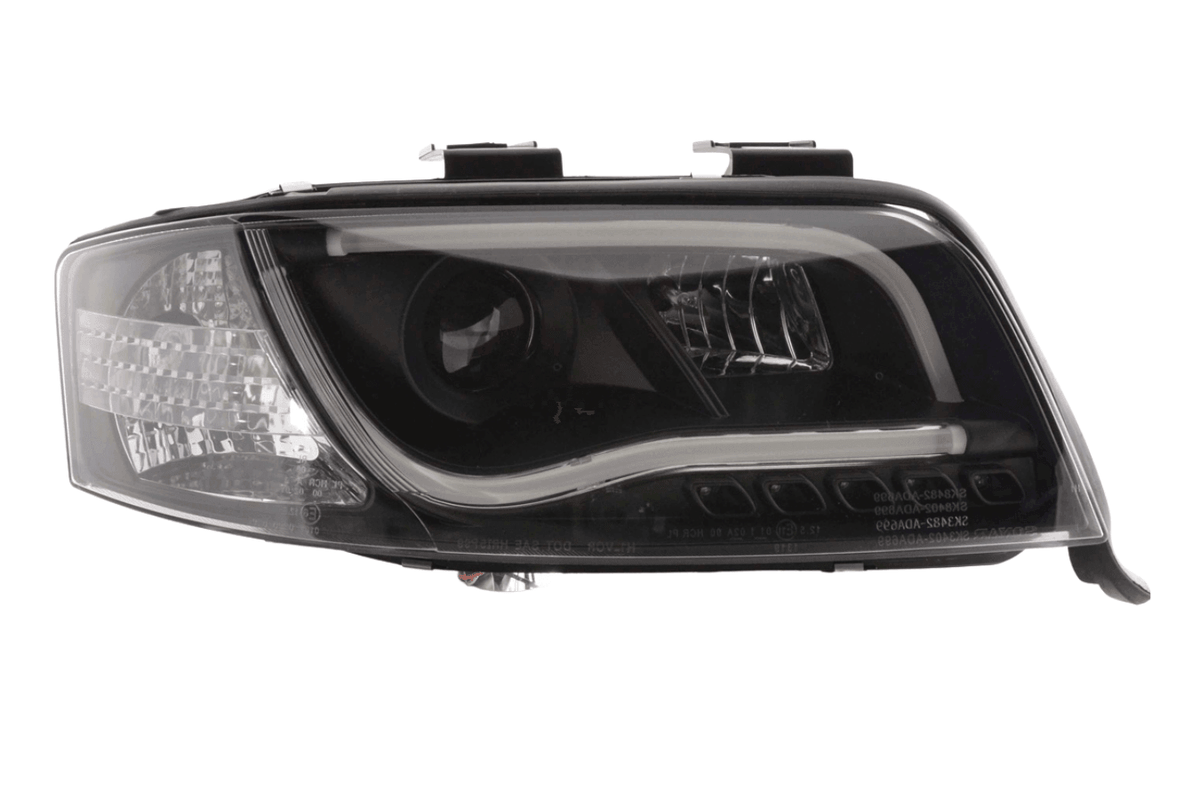 Audi A6 (C5 4B) Black LED Headlights with Daytime Running Lights (2001-2004)