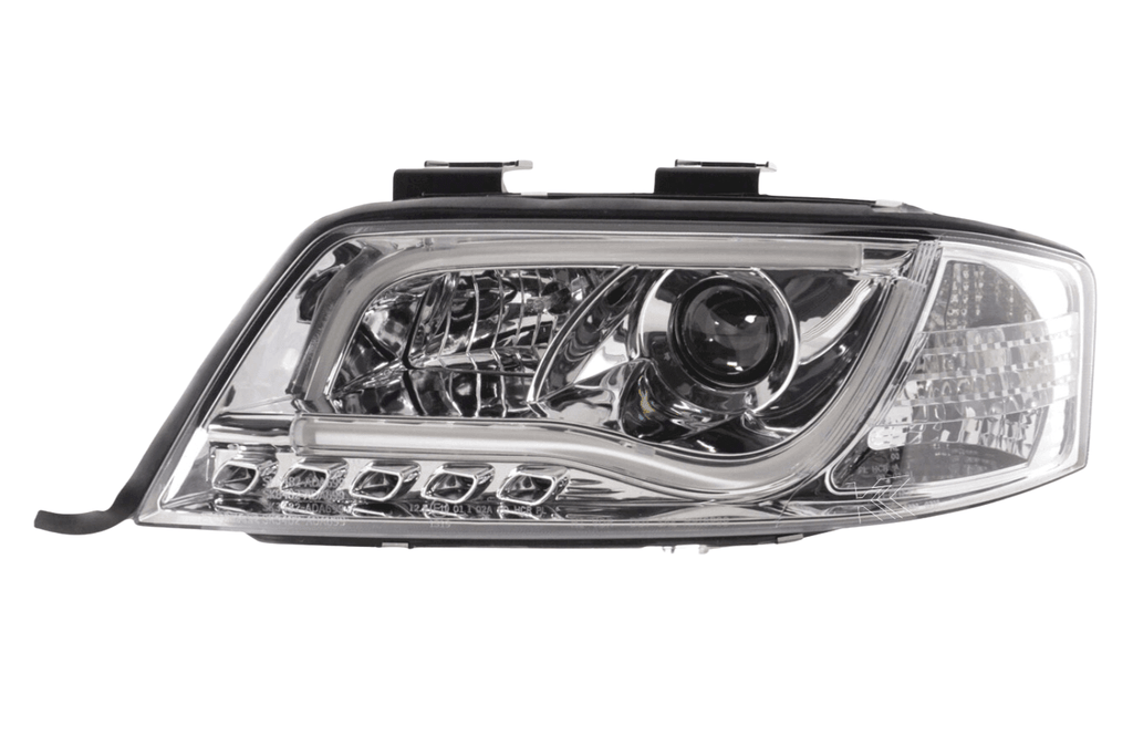 Audi A6 (C5 4B) Chrome LED Headlights with Daytime Running Lights (1997-2001)