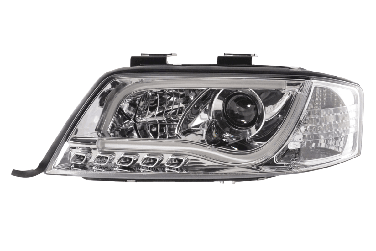 Audi A6 (C5 4B) Chrome LED Headlights with Daytime Running Lights (1997-2001)