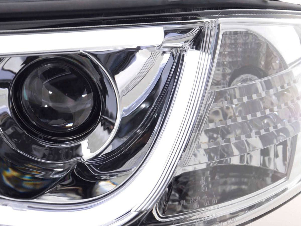 Audi A6 (C5 4B) Chrome LED Headlights with Daytime Running Lights (1997-2001)