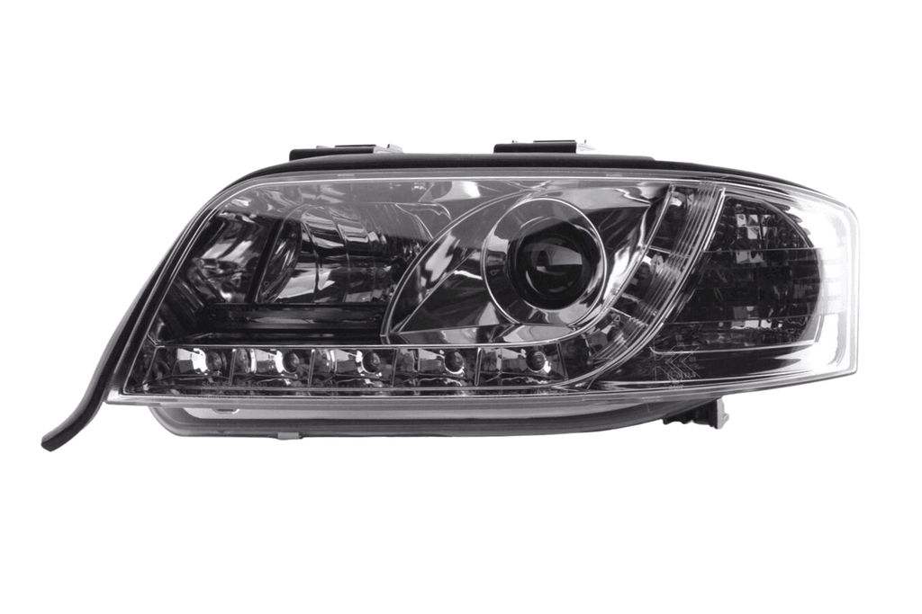 Audi A6 (C5 4B) Chrome LED Headlights with Daytime Running Lights (2001-2004)