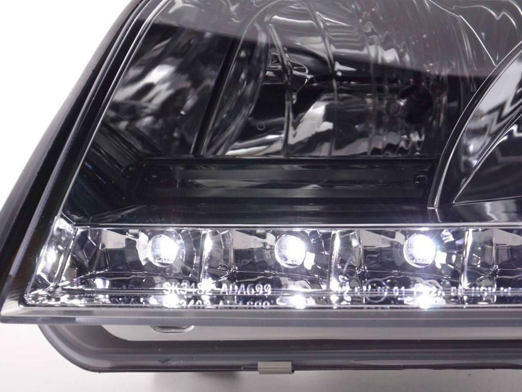 Audi A6 (C5 4B) Chrome LED Headlights with Daytime Running Lights (2001-2004)