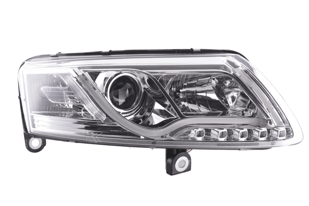 Audi A6 (C6 4F) Chrome LED Headlights with Daytime Running Lights (2004-2008)