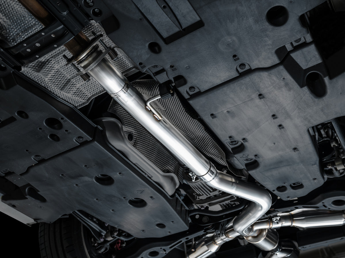 AWE Track Edition Exhaust for GR Corolla - Diamond Black Tips