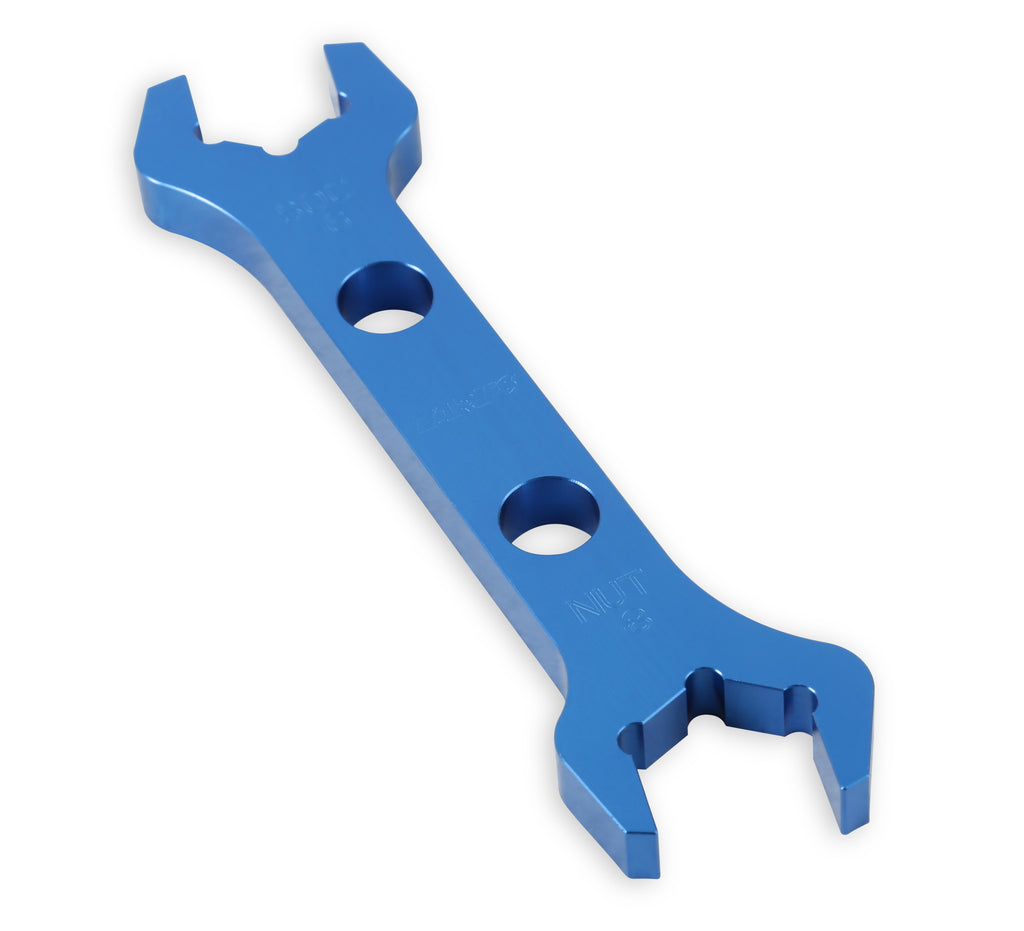 Double-Ended Hose End Wrench, Hex Size 7/8 x 3/4, 8 Nut-6 Socket, Blue