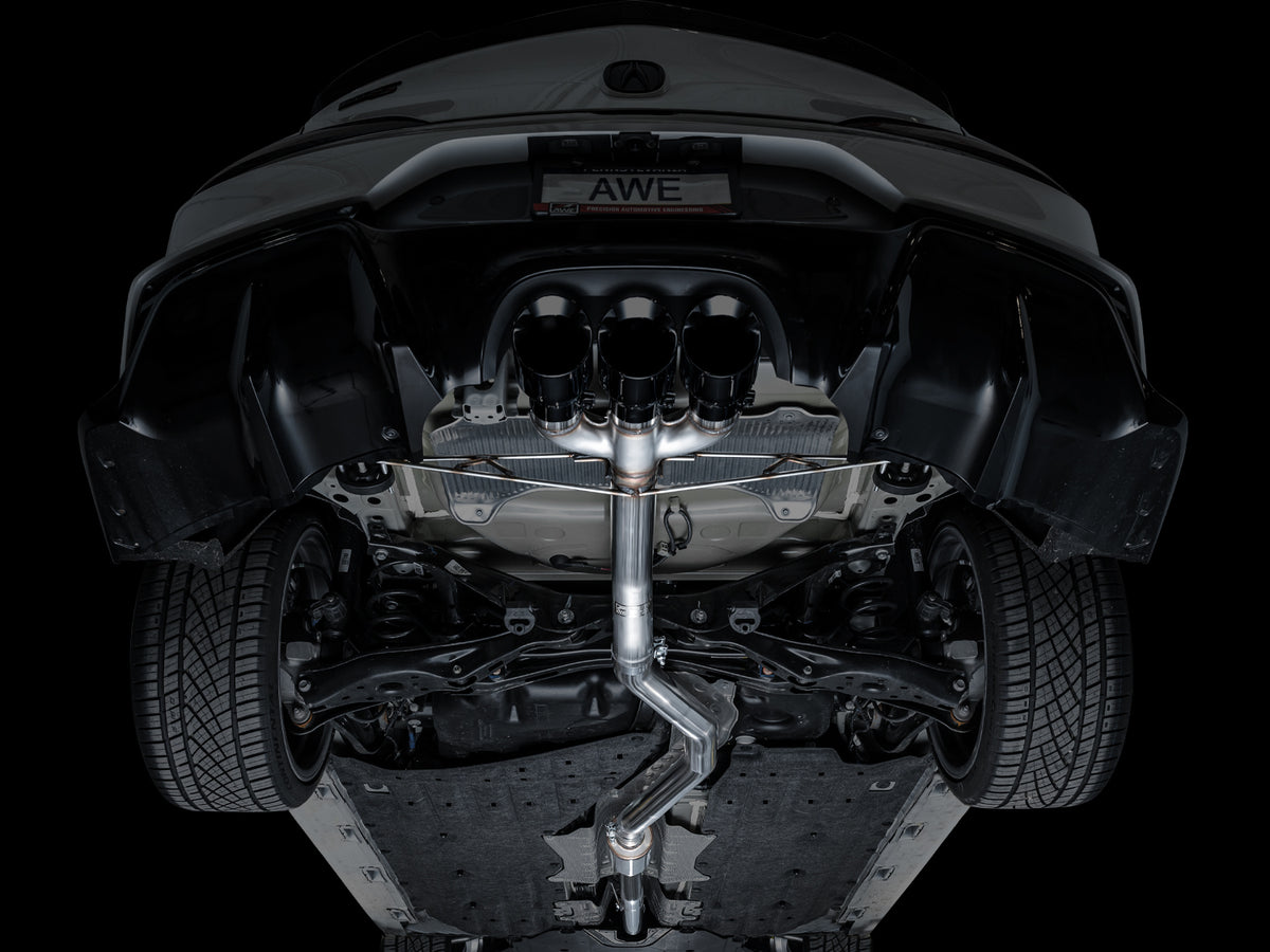 AWE Track Edition Exhaust for DE5 Integra Type-S - Triple Diamond Black Tips