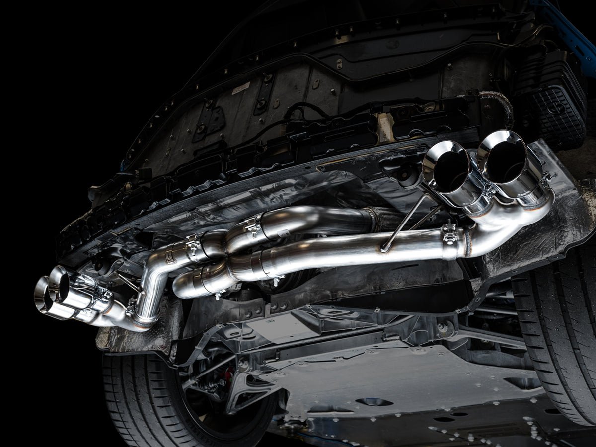 AWE Track Edition Exhaust for C8 Corvette - 4.5" Chrome Silver Tips