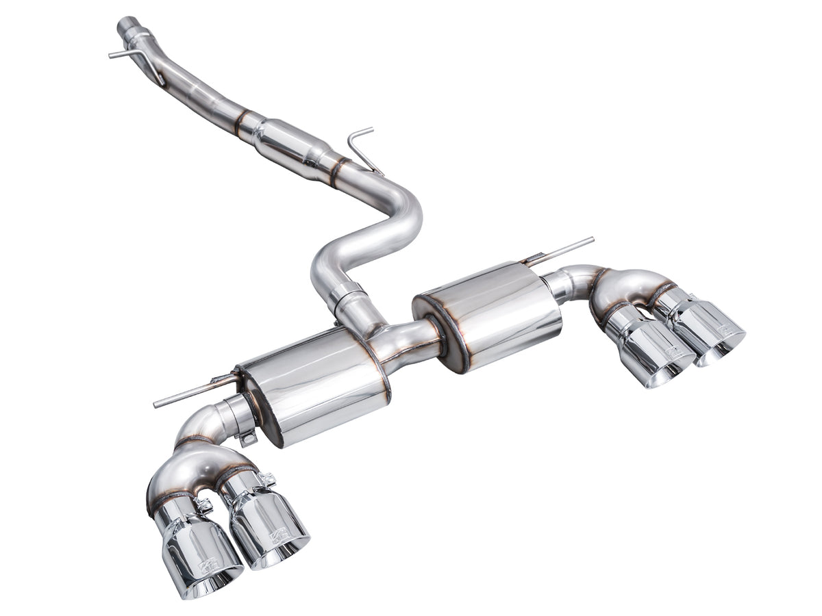 AWE Touring Edition Exhaust for Volkswagen MK8 Golf R - Chrome Silver Tips