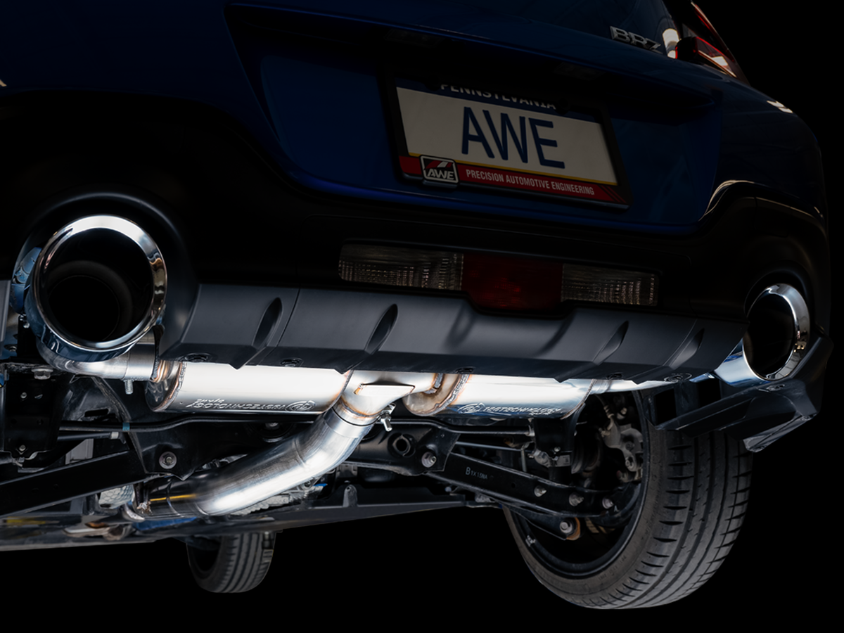 AWE Touring Edition Exhaust for Subaru BRZ / Toyota GR86 / Toyota 86 / Scion FR-S - 5" Chrome Silver Tips