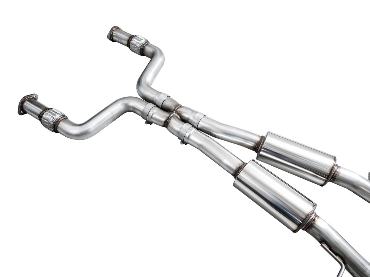 AWE Touring Edition Exhaust for Nissan Z - 5” Chrome Silver Tips