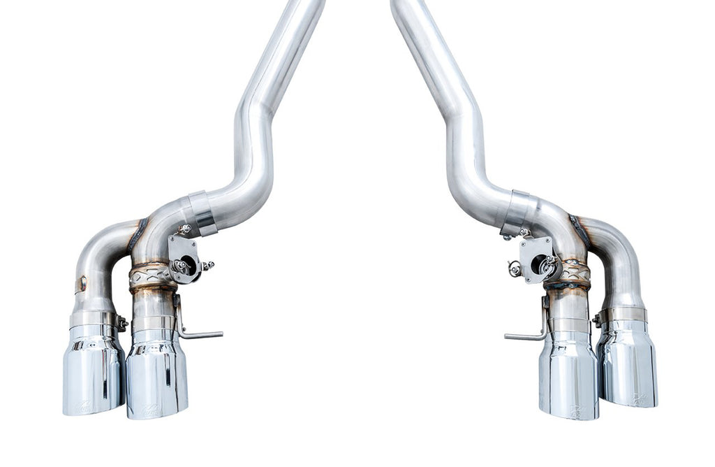 AWE SwitchPath™ Axleback Exhaust for BMW F90 M5 - 4" Chrome Silver Tips