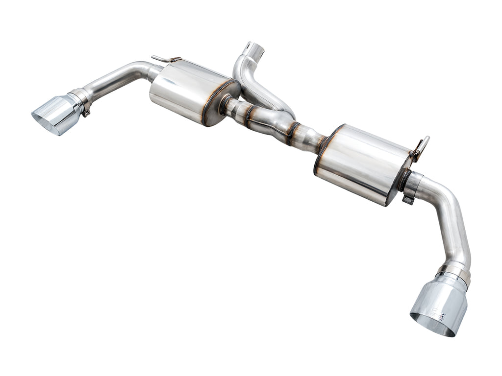 AWE Tread Edition Axleback Dual Exhaust for Jeep JK/JKU 3.6L - Chrome Silver Tips