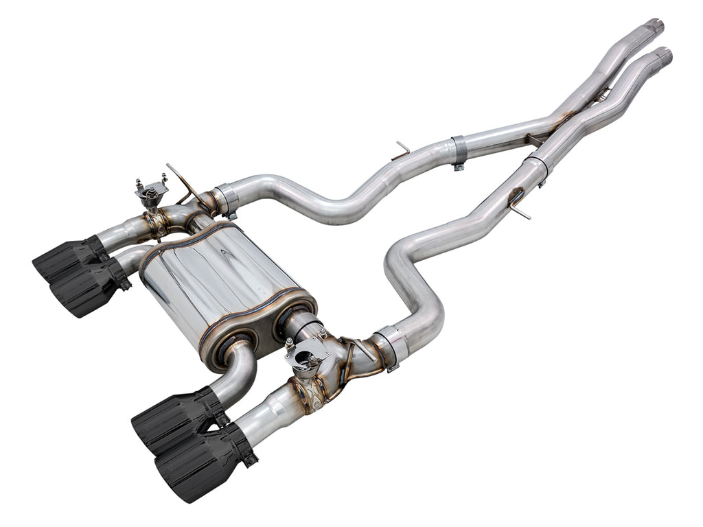 AWE SwitchPath™ Catback Exhaust for BMW F8X M3/M4 - 4" Diamond Black Tips
