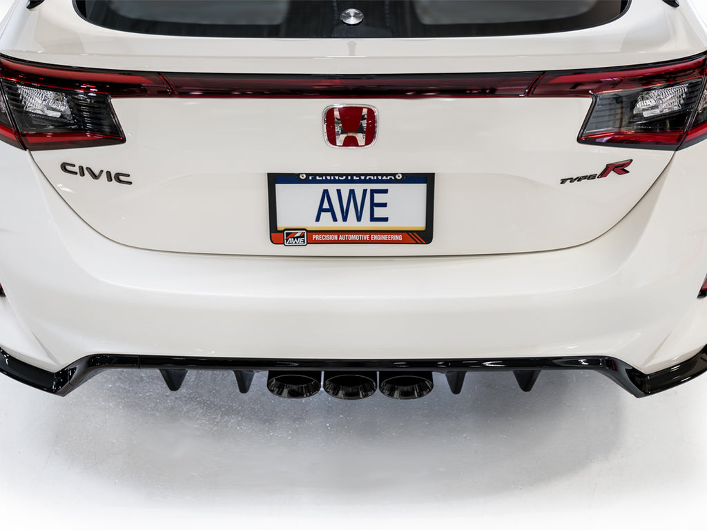 AWE Track Edition Exhaust for FL5 Civic Type R - Triple Diamond Black Tips