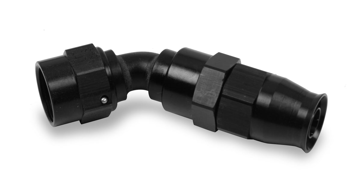 -10 AN Twist-on (Dynamic Swivel) 45 Degree Bent Tube Hose-End