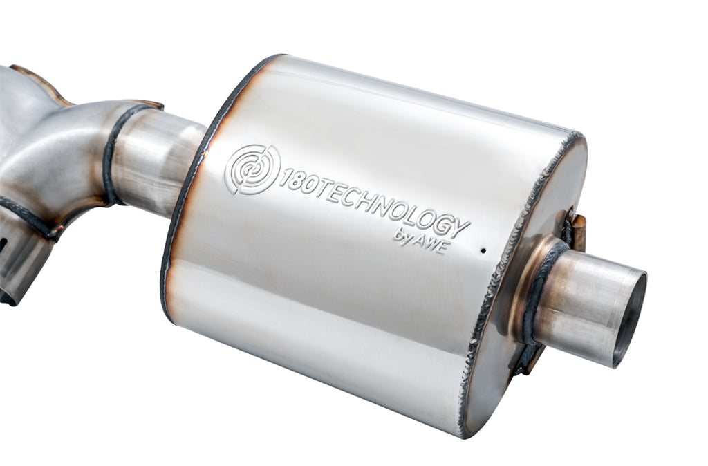 AWE Tread Edition Axleback Dual Exhaust for Jeep JL/JLU 3.6L/2.0T - Chrome Silver Tips