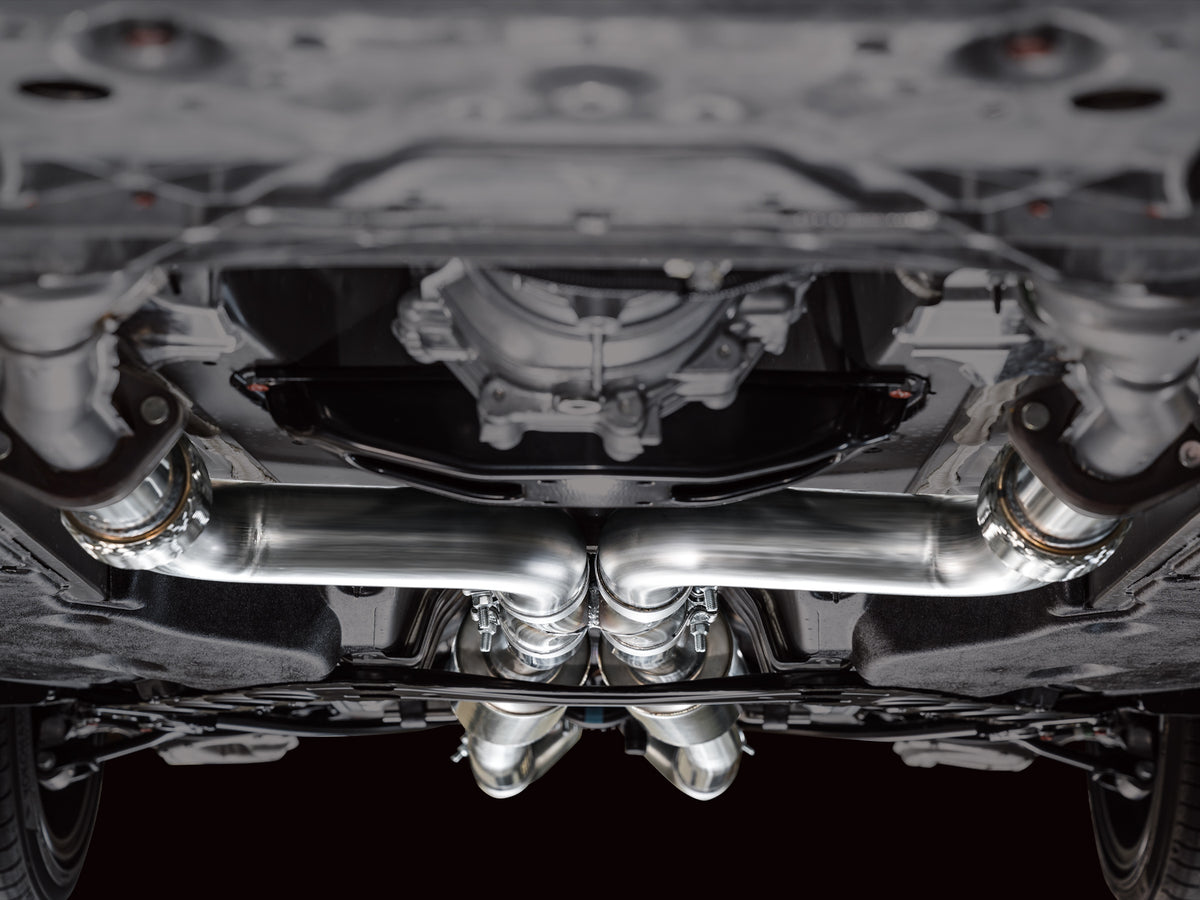 AWE Track Edition Exhaust for Nissan Z - 5” Diamond Black Tips