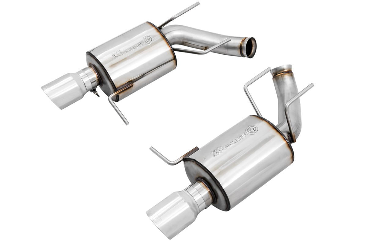 AWE Touring Edition Axleback Exhaust for the S197 Ford Mustang GT - Chrome Silver Tips