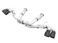 AWE Track Edition Exhaust for C8 Corvette - 4.5" Diamond Black Tips
