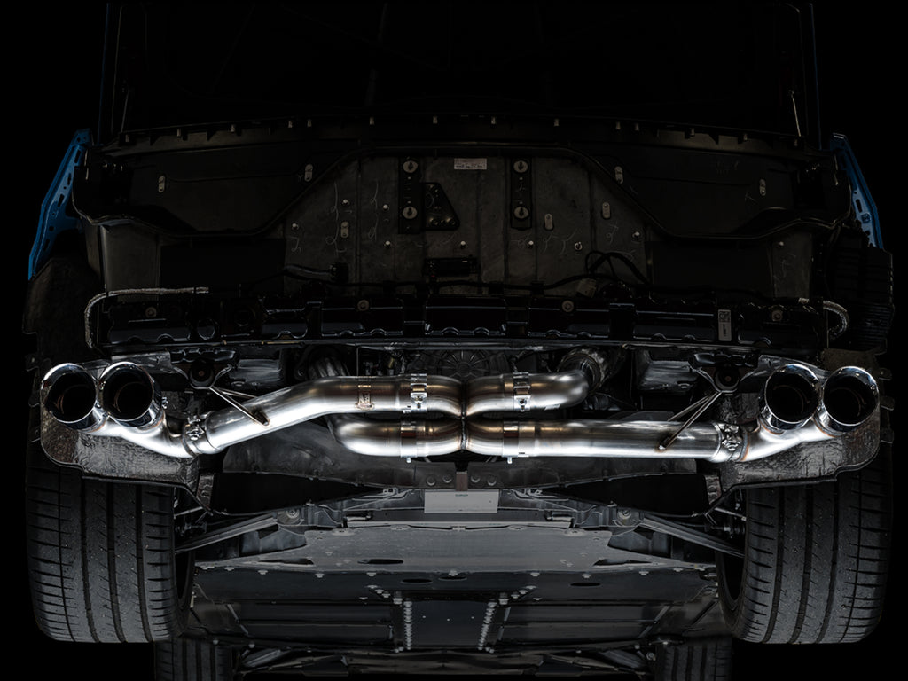 AWE Track Edition Exhaust for C8 Corvette - 4.5" Chrome Silver Tips