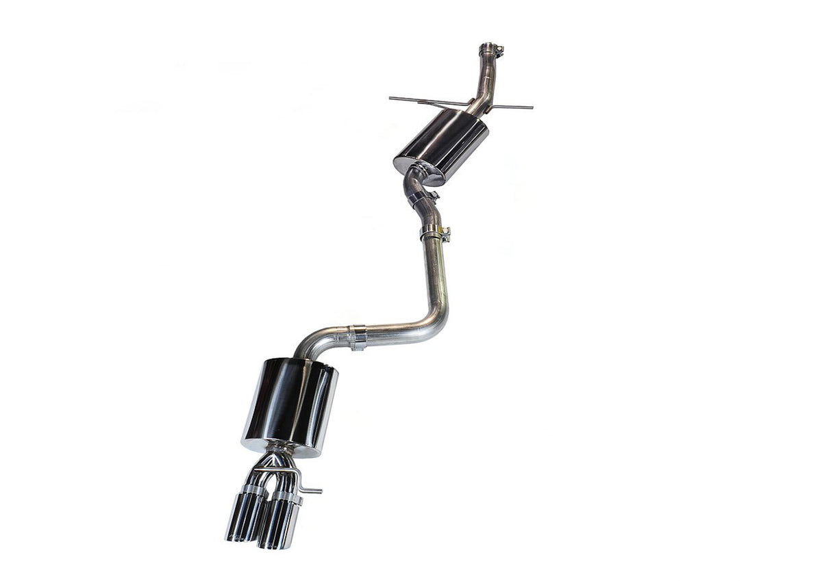 AWE Touring Edition Exhaust for B8 A5 2.0T - Single Outlet, Chrome Silver Tips