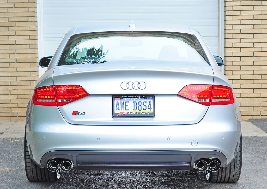 AWE Touring Edition Exhaust for Audi B8 S4 3.0T - 3.5" Chrome Silver Tips