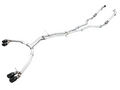 AWE Track Edition Exhaust for Audi B9 S5 Sportback - 4" Diamond Black Tips