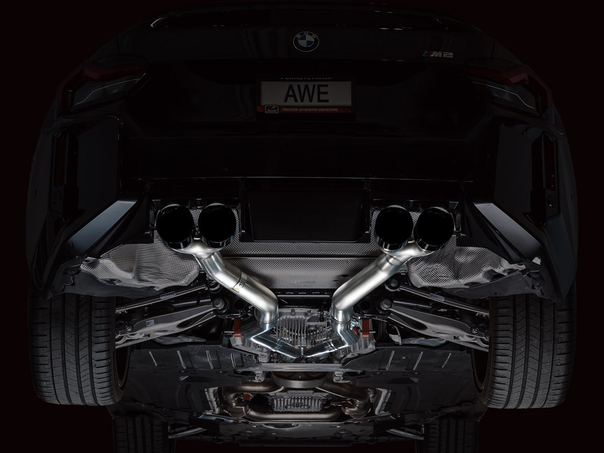 AWE Track Edition Exhaust for BMW G87 M2 - 4.5" Diamond Black Tips
