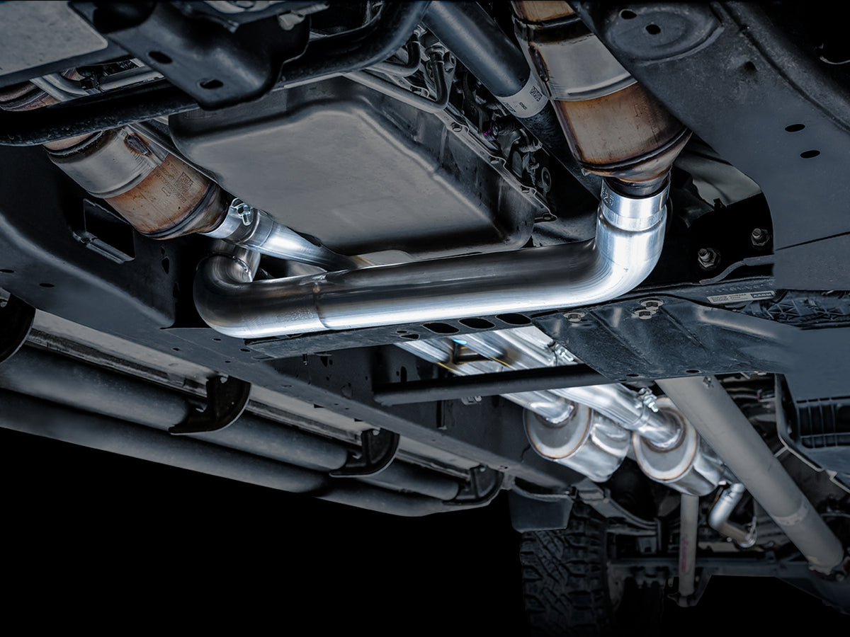 AWE 0FG Catback Exhaust for 4th Gen Silverado/Sierra 1500 6.2L (with bumper cutouts) - 4" Chrome Silver Tips