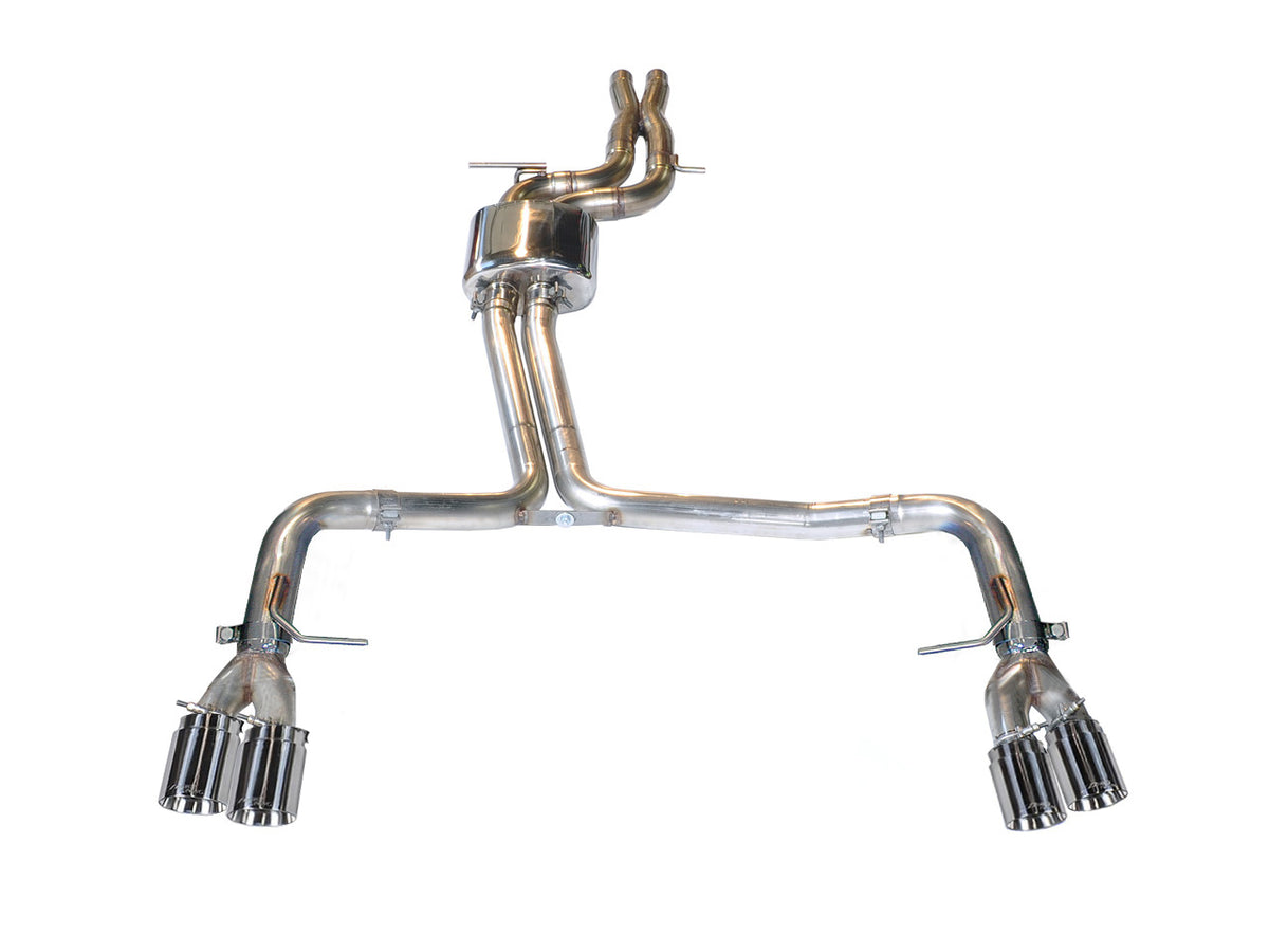 AWE Track Edition Exhaust for Audi S5 3.0T - 4" Chrome Silver Tips